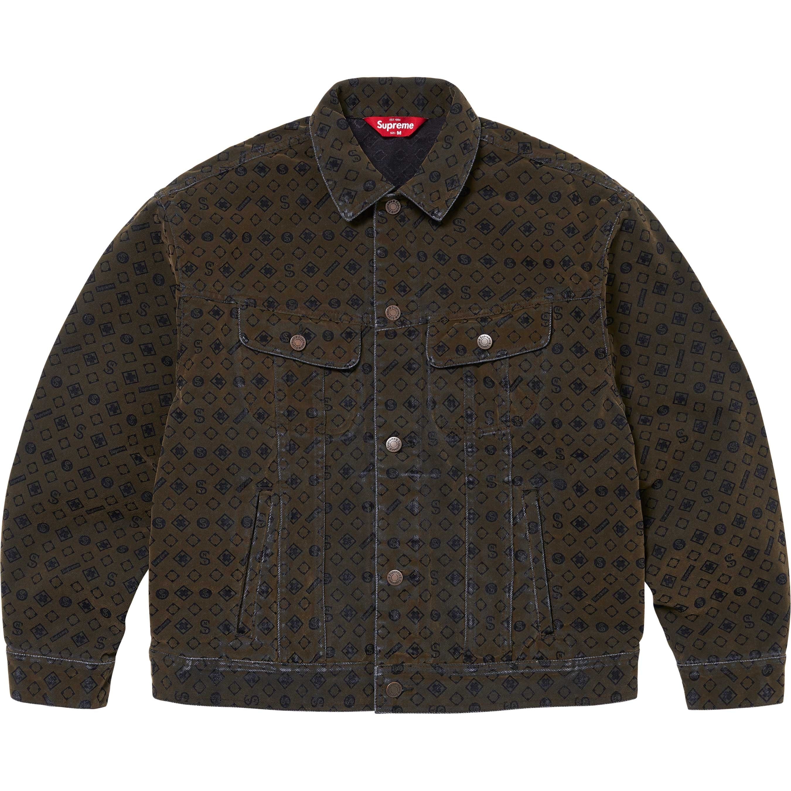Flocked Denim Trucker Jacket view 6